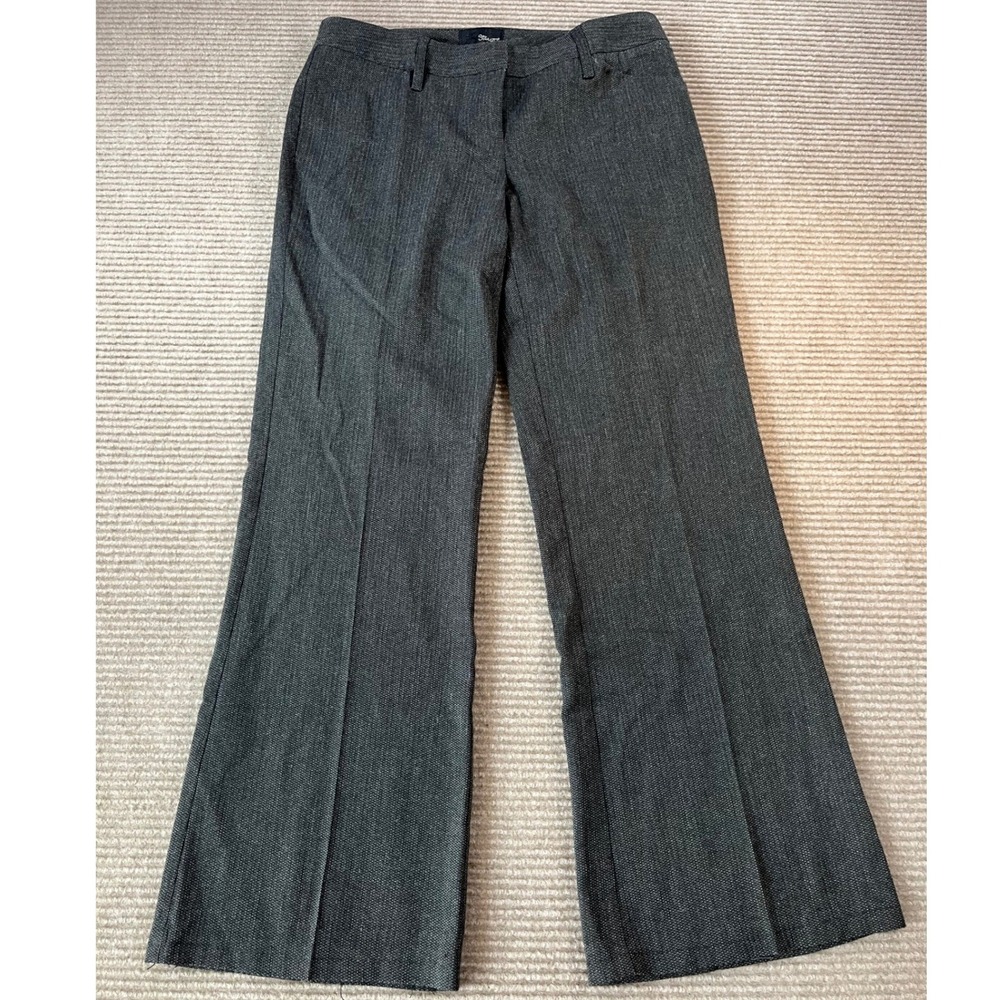 Star City Logan Women Charcoal Gray Wide Leg Dress Pants Sz 1 Mid Rise Workwear